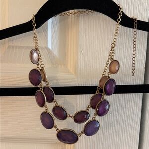 Elegant Purple and Gold Necklace